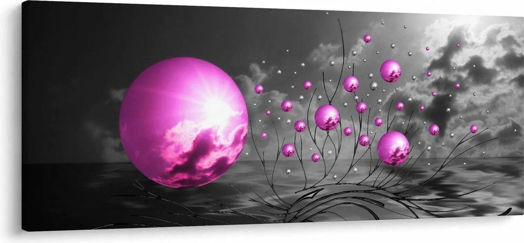 Rózsaszín gömbök képe (120x50 cm)