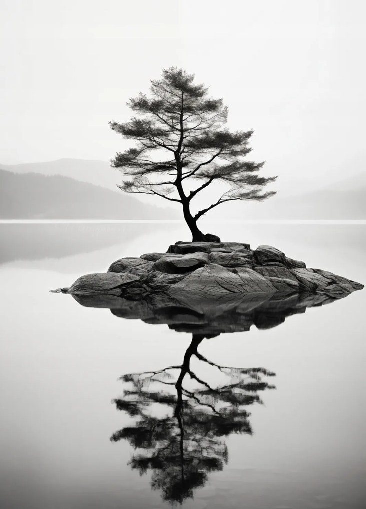 Poszter 39,5x55cm Magányos fa