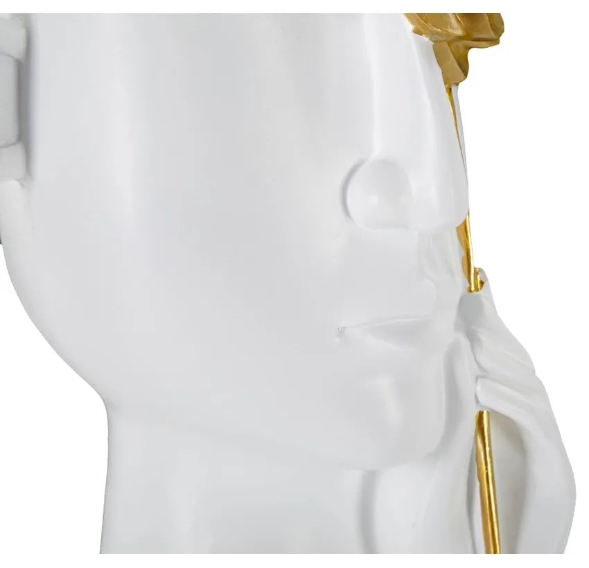 Fehér poligyanta váza 27 cm Fiore – Mauro Ferretti