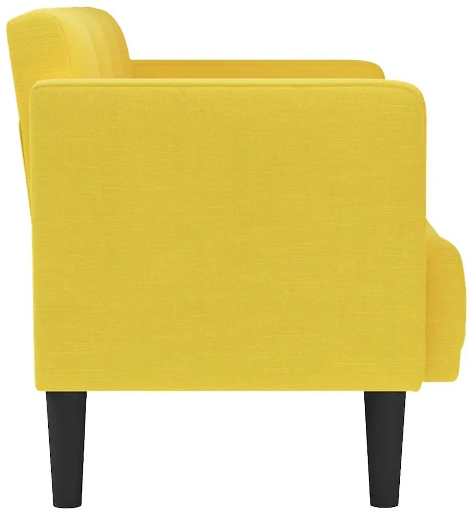 vidaXL sárga szövet loveseat kanapé 111 cm