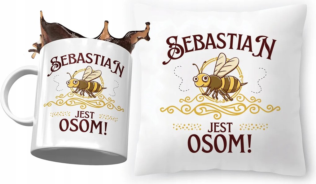 Sebastian párna ajándék bögre szett fényképes nyomtatással