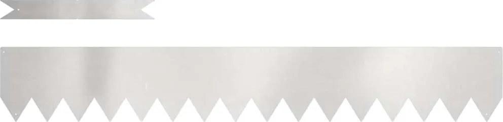 vidaXL Fűszegélyezés 20 pcs Ezüst 100 x 0.05 x 20 cm Rozsdamentes acél