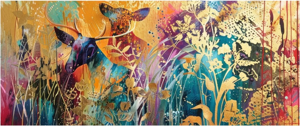Kép - Absztrakt festmény a természetről (120x50 cm)