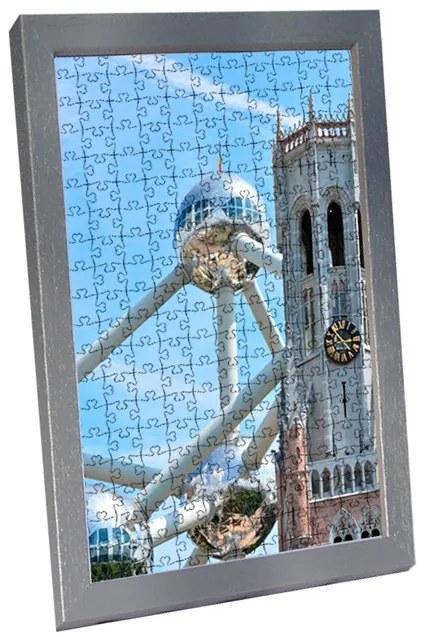 Brüsszel puzzle képkeret ezüst