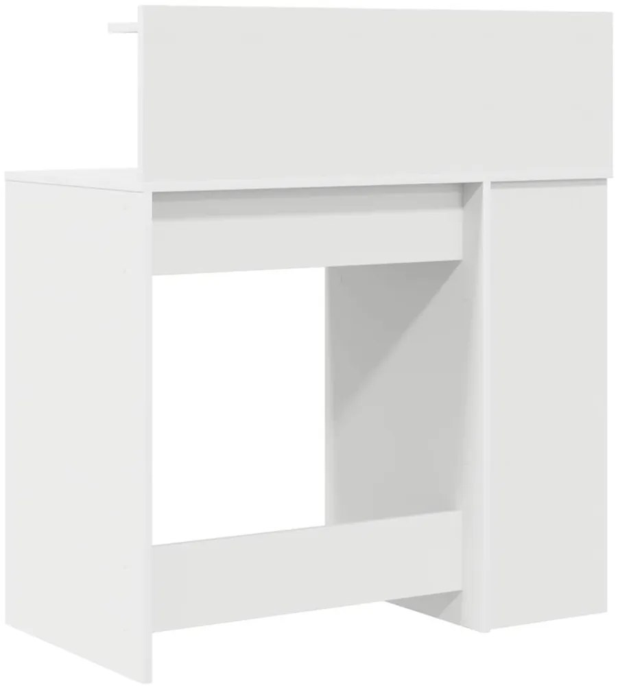 Íróasztal tárolóval polcokkal Fehér 90 x 48 x 101.5 cm Faanyag
