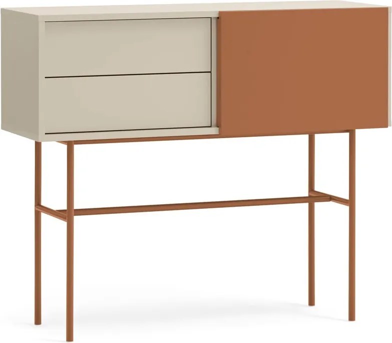 Téglavörös-bézs konzolasztal 35x110 cm Nube – Teulat