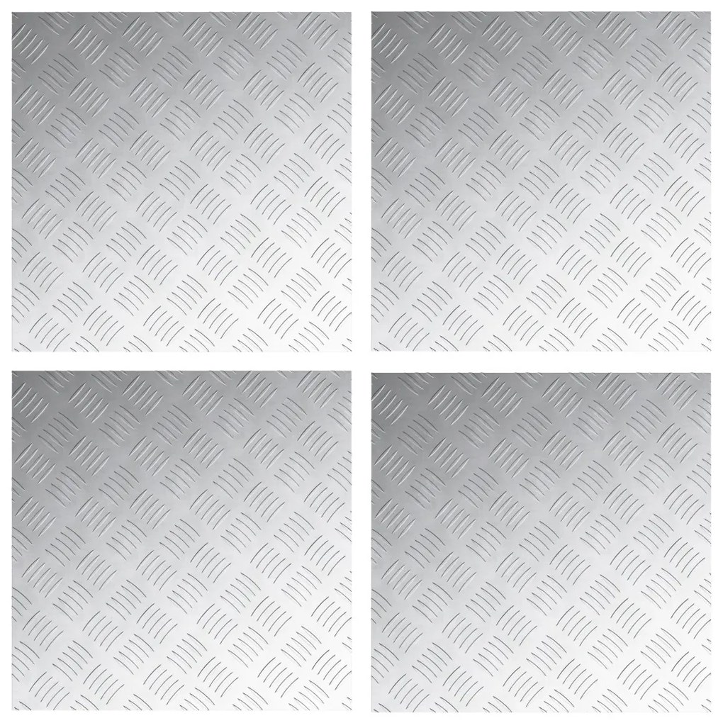 Alumínium Rácsos Lemezek 4 db Csúszásmentes 50x50 cm
