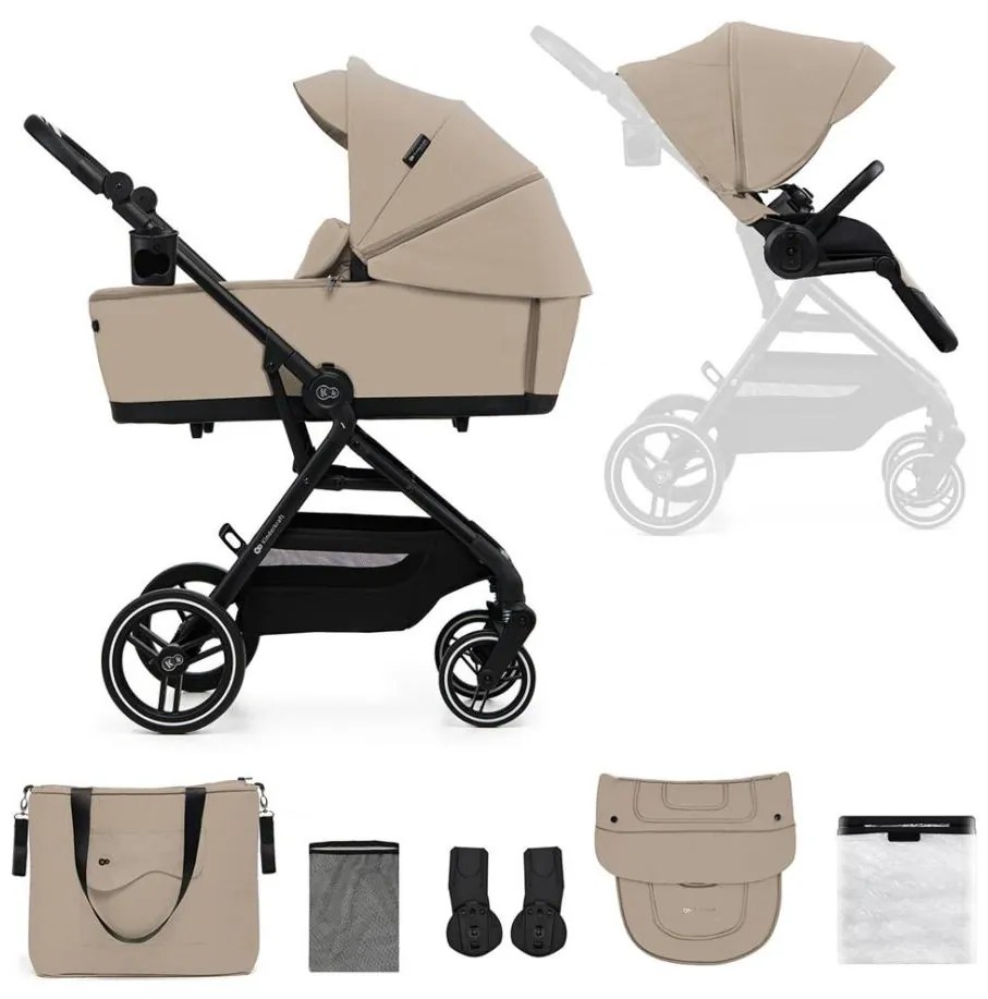 Kinderkraft KINDERKRAFT SELECT - Kombinált babakocsi 2in1 YOXI Sand bézs AG0829