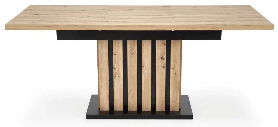 Lamello étkezőasztal 160 cm, artisan tölgy / fekete