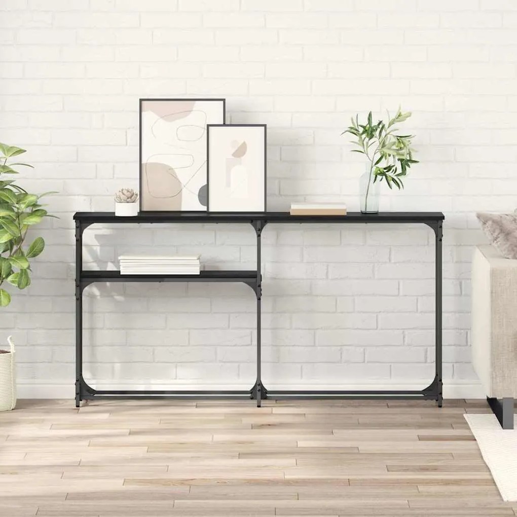 Konzolasztal Musta tammi 145x22.5x75cm Faanyag