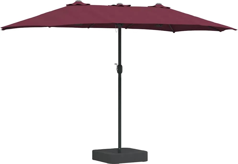 vidaXL Kerti napernyő Bordeaux piros 385 x 209 x 244 cm