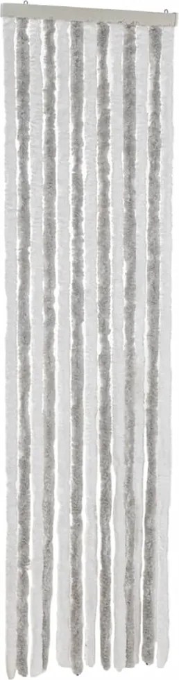 vidaXL világosszürke és fehér zsenília rovarfüggöny 56 x 185 cm