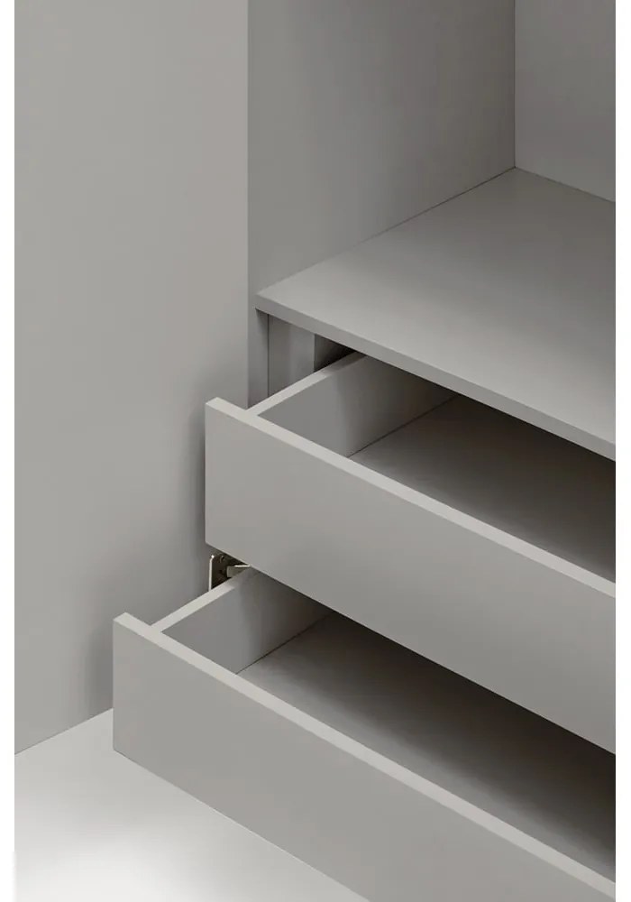 Szürke magas komód 97x130 cm Sierra – Teulat