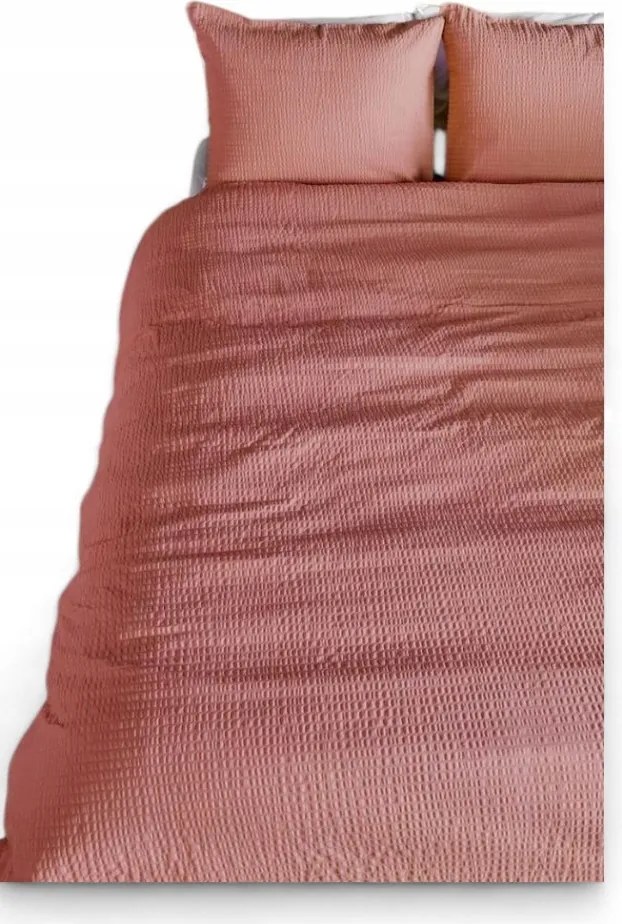 Beddinghouse Wave ágyneműhuzat garnitúra 155x220+80x80 2 el. rózsaszín 100% pamut