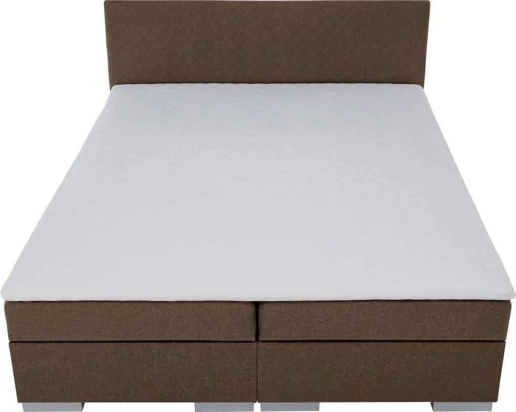 Boxspring ágy, barna, 160x200, ADARA