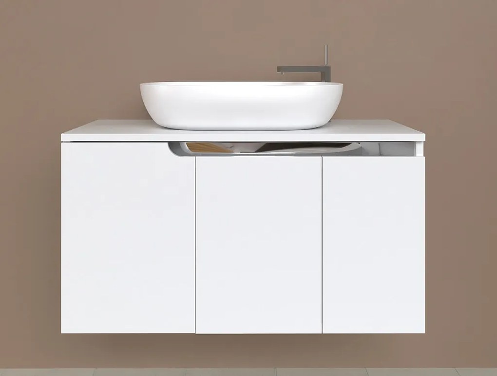 Piramida EURIDIKA fali fürdőszobabútor - mosdópult mosdó nélkül - 3 ajtós - 100 x 48 x 53 cm