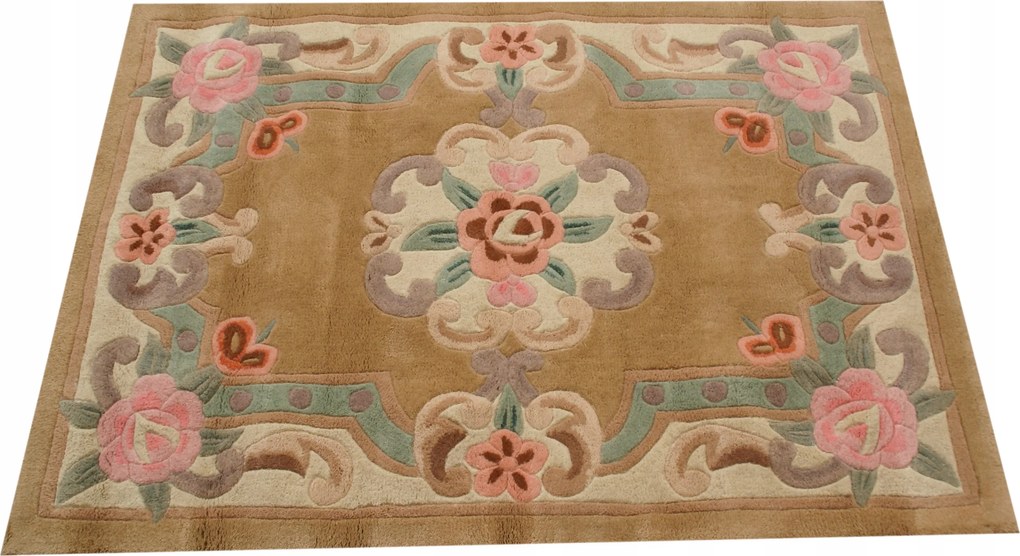Aubusson gyapjú szőnyeg 100x140 bézs