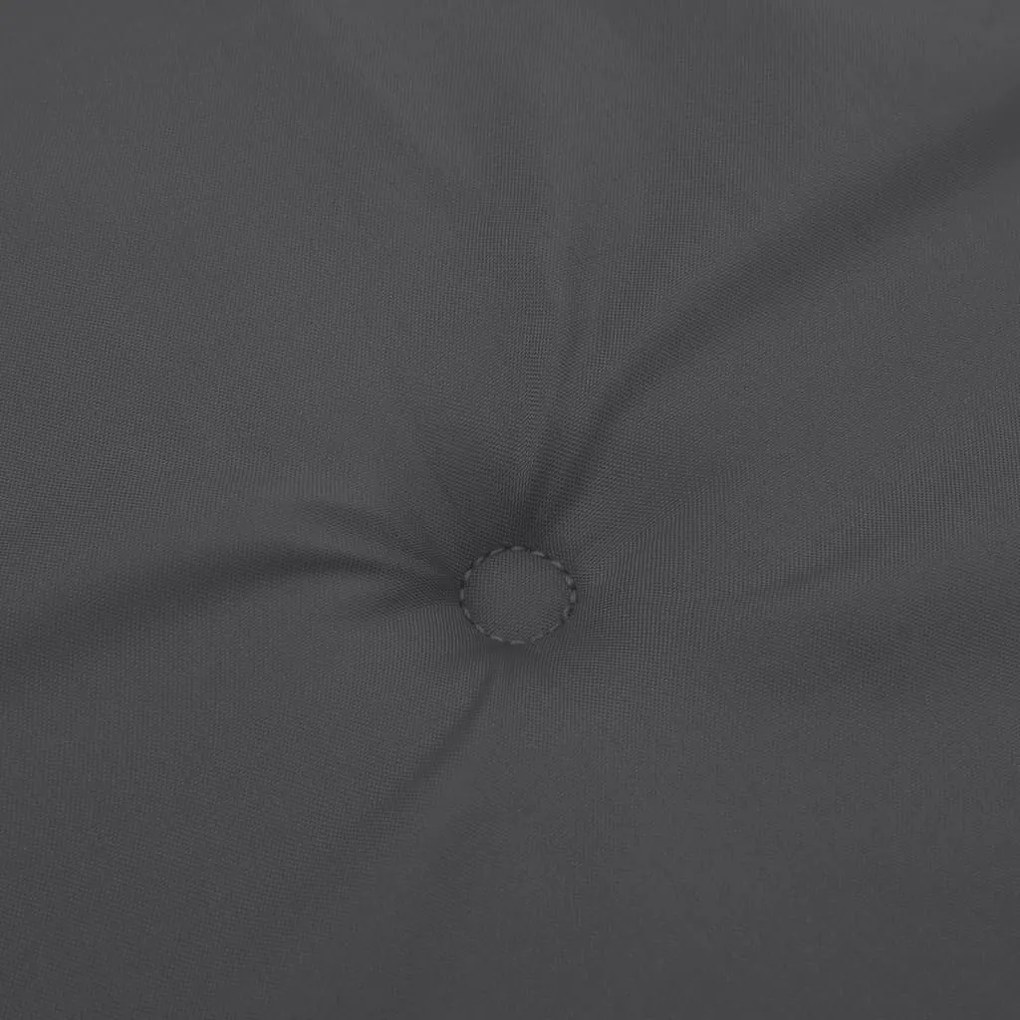 2 db melange antracitszürke szövet kerti padpárna 180x50x7 cm