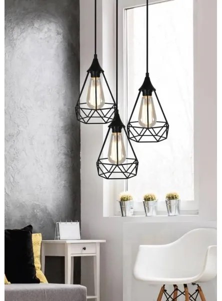 Csillár zsinóron GRAF 3xE27/60W/230V