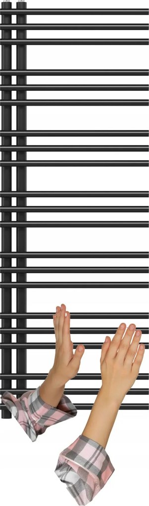 Fürdőszobai Radiátor Fekete Létra 140x50 cm Radiátor Modern Milo