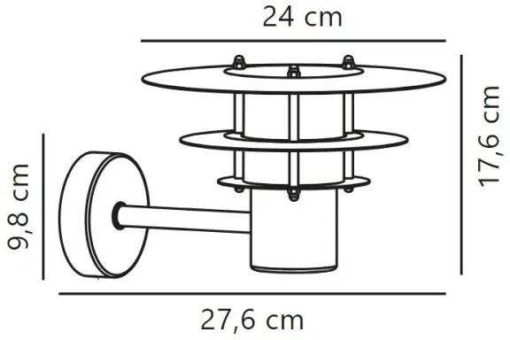 Nordlux - Kültéri fali lámpa BASTIA 1xE14/12W/230V IP54 fekete