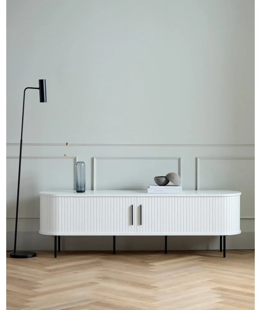 Fehér TV-állvány 180x56x45 cm Nola – Unique Furniture