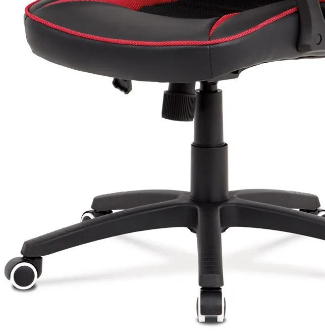 Gamerszék, Fekete Ekobőr, Hinta Mechanikával. KA-G406 RED