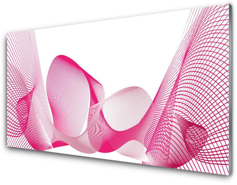 Üvegkép falra Abstract Lines Waves Art 140x70 cm