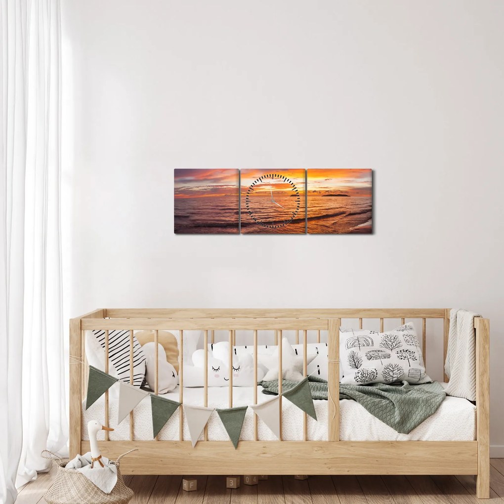 Kép - Naplemente (órával) (90x30 cm)