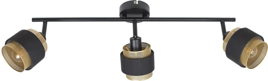 Italux modern spot lámpa renez fekete arany itxspl-95820-3
