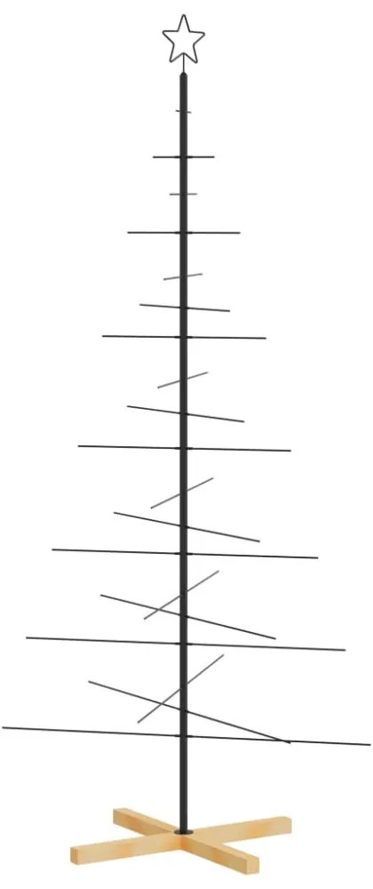 fekete fém karácsonyfa alap dekorációhoz 180 cm