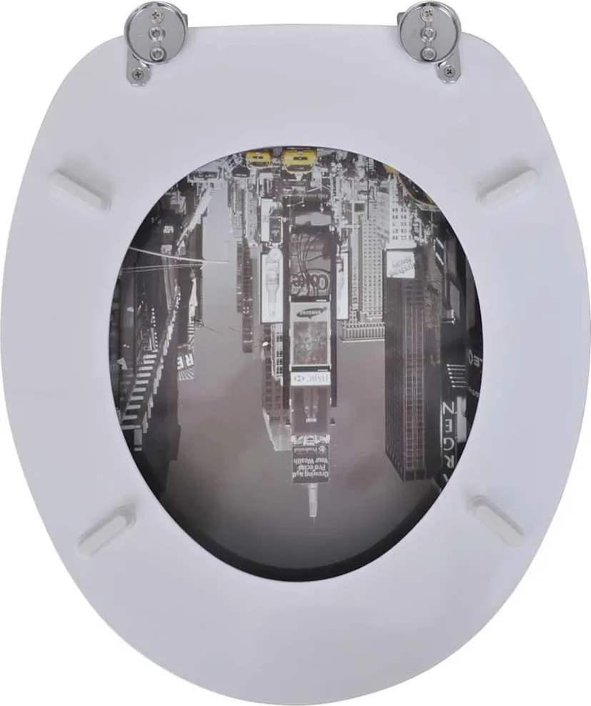 2 db New York mintás MDF WC ülőke
