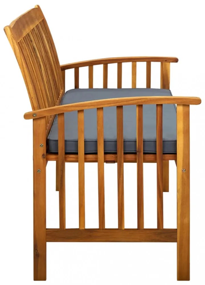 tömör akácfa kerti pad párnával 147 cm