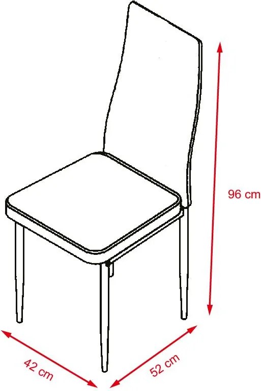 Catini Austin Étkezőgarnitúra 4x szék + asztal - Fehér