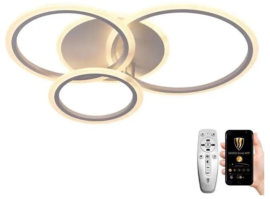 Brilagi - LED Dimmelhető felületre szerelhető csillár ORBITS LED/40W/230V 3000-6500K fehér + távirányító