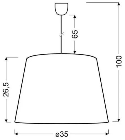 Csillár zsinóron PLATINO 1xE27/60W/230V