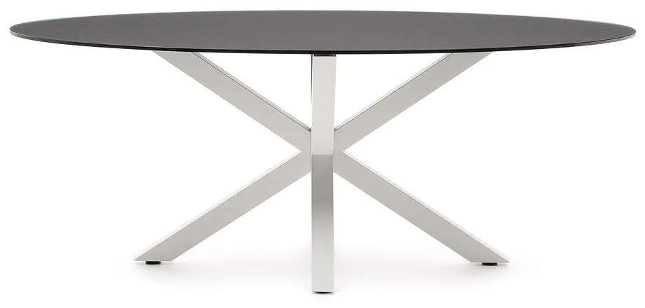 Étkezőasztal üveg asztallappal 100x200 cm Argo – Kave Home