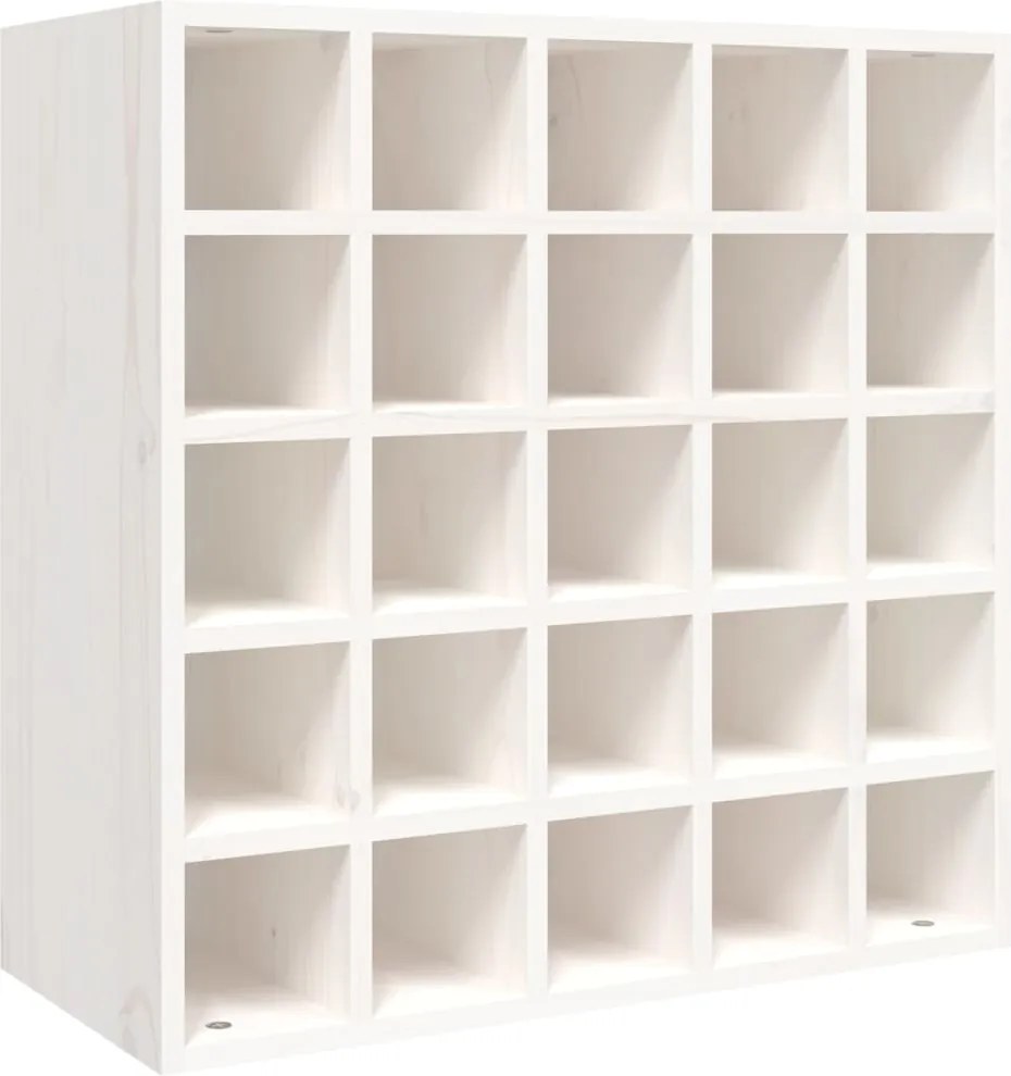 vidaXL tömör fenyőfa borszekrény fehér 56 x 25 x 56 cm