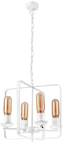 Csillár láncon CEDRIC II 4xE27/60W/230V fehér