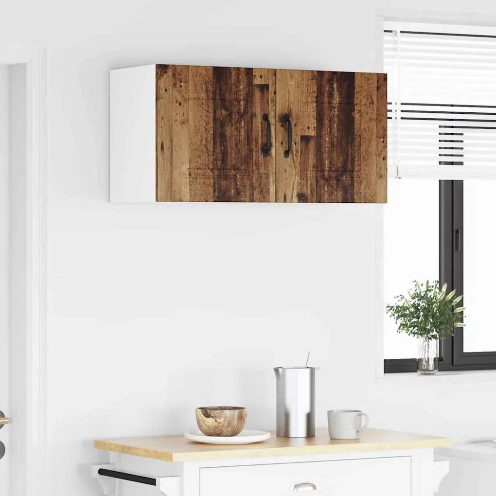 Fali konyhaszekrény polcokkal Öreg fa 80 x 31 x 40 cm Faanyag