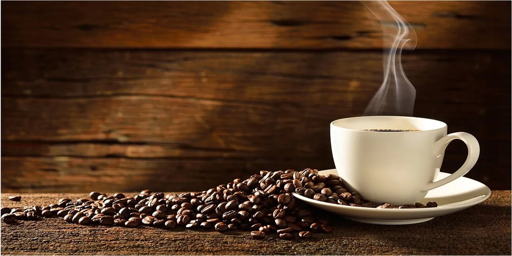 Konyhai panel Kávéscsésze 100x50 cm Ragasztó