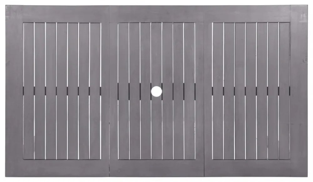 szürke antikolt tömör akácfa kerti asztal 140 x 80 x 74 cm