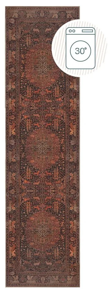 Borvörös mosható futószőnyeg 60x230 cm Nico Global – Flair Rugs