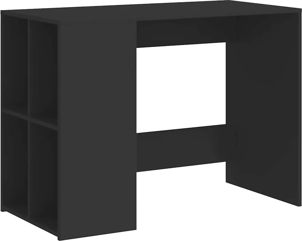 vidaXL fekete szerelt fa íróasztal 102x50x75 cm
