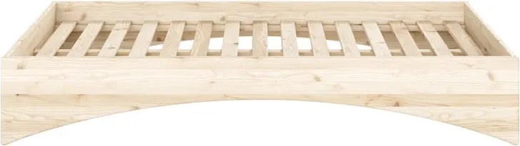 Natúr színű borovi fenyő franciaágy ágytámla nélkül 140x200 cm Orbit – Karup Design