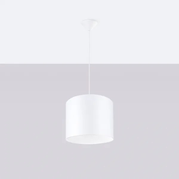 Sollux SL.1403 - Csillár zsinóron NOVA 1xE27/15W/230V átm. 30 cm fehér