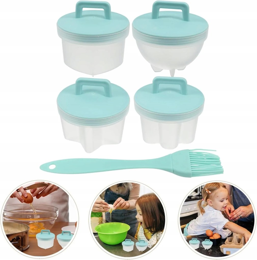 Műanyag Tojásformák Tojásfedővel 4db B1822