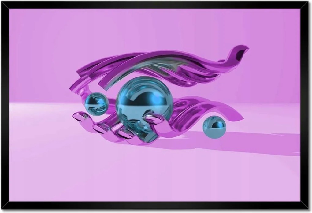 Poszterek keretben 60x40 Lila illusztráció