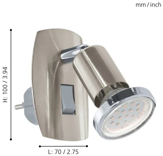 Eglo 92924 - LED Konnektoros lámpa MINI 4 1xGU10-LED/3W/230V