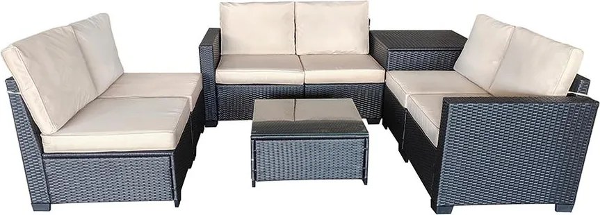 Avenberg ENCANTA Nagy kerti kanapé szett párnákkal és tárolóval